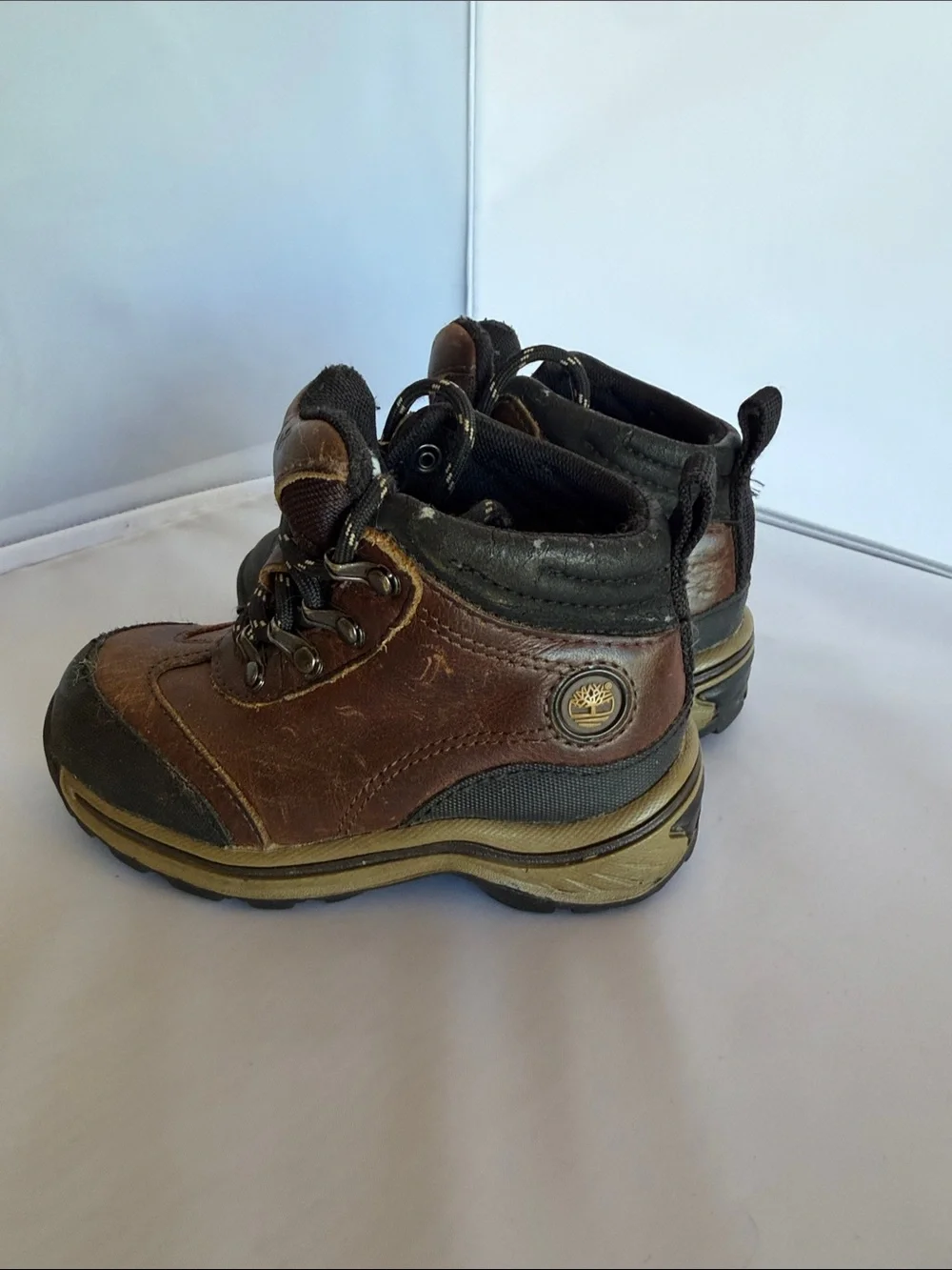 Timberland Kids Brown and Black Leather Hiking Boots